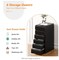 Modern Dresser Chest Storage Cabinet with Metal Sliding Rail, Metal Cabinet with 6 Drawers, 6-Layer Under Desk Storage Drawer for Living Room, Entryway, Office (Black)